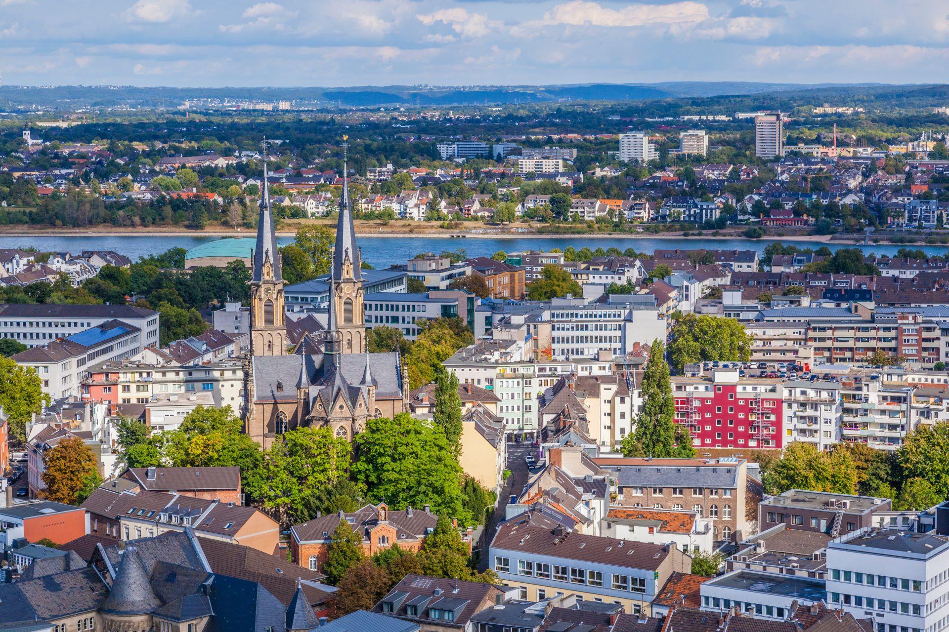 Luftbildansicht Stadt Bonn 